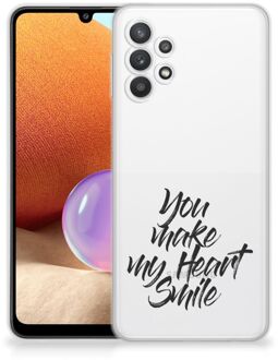 B2Ctelecom Telefoonhoesje Samsung Galaxy A32 4G Backcover Soft Siliconen Hoesje Heart Smile