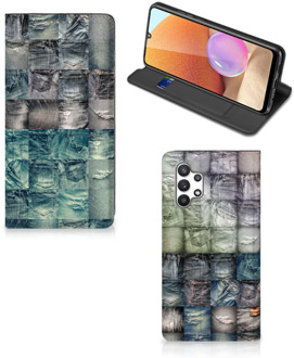 B2Ctelecom Telefoonhoesje Samsung Galaxy A32 4G Bookcover Spijkerbroeken