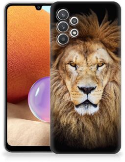 B2Ctelecom Telefoonhoesje Samsung Galaxy A32 4G Hippe Hoesjes Customize Super als Vaderdag Cadeau Leeuw