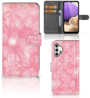 B2Ctelecom Telefoonhoesje Samsung Galaxy A32 4G Wallet Book Case Spring Flowers