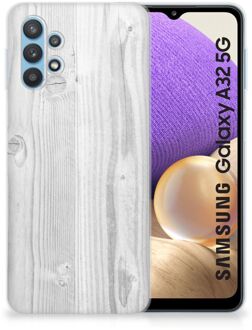 B2Ctelecom Telefoonhoesje Samsung Galaxy A32 5G Backcover Soft Siliconen Hoesje Wit Hout