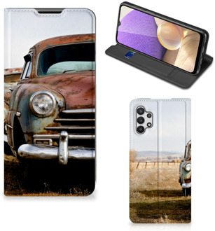 B2Ctelecom Telefoonhoesje Samsung Galaxy A32 5G Bookcover Vintage Auto