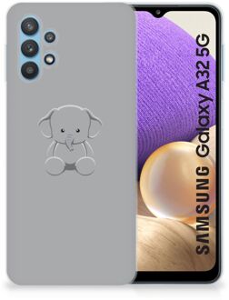 B2Ctelecom Telefoonhoesje Samsung Galaxy A32 5G Hippe Hoesjes Baby Olifant