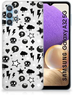 B2Ctelecom Telefoonhoesje Samsung Galaxy A32 5G Silicone Back Cover Silver Punk