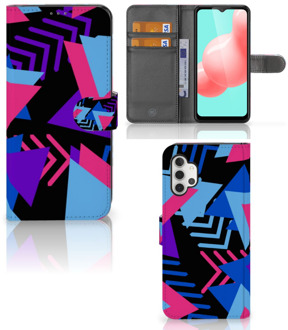 B2Ctelecom Telefoonhoesje Samsung Galaxy A32 5G Wallet Book Case Design Funky Triangle