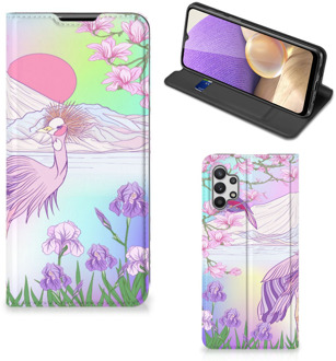 B2Ctelecom Telefoonhoesje Samsung Galaxy A32 5G Wallet Bookcase Vogel