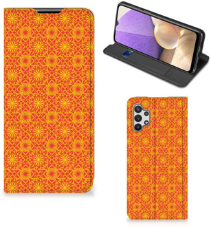 B2Ctelecom Telefoonhoesje Samsung Galaxy A32 5G Wallet Case Batik Orange