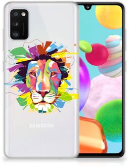 B2Ctelecom Telefoonhoesje Samsung Galaxy A41 Back Cover Siliconen Hoesje Super als Cadeautjes voor Jongens Lion Color