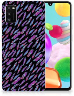 B2Ctelecom Telefoonhoesje Samsung Galaxy A41 Backcover Soft Siliconen Hoesje Feathers Color