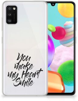 B2Ctelecom Telefoonhoesje Samsung Galaxy A41 Backcover Soft Siliconen Hoesje Heart Smile