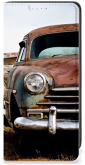 B2Ctelecom Telefoonhoesje Samsung Galaxy A41 Bookcover Vintage Auto