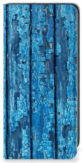 B2Ctelecom Telefoonhoesje Samsung Galaxy A41 Magnet Case Wood Blue