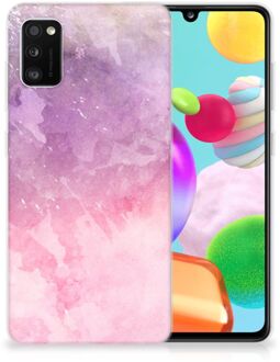 B2Ctelecom Telefoonhoesje Samsung Galaxy A41 Silicone Back Cover Pink Purple Paint