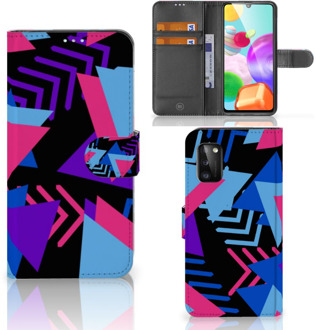 B2Ctelecom Telefoonhoesje Samsung Galaxy A41 Wallet Book Case Design Funky Triangle