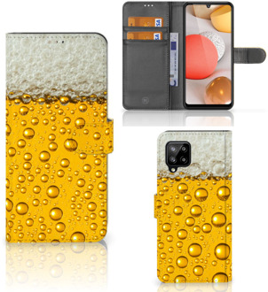 B2Ctelecom Telefoonhoesje Samsung Galaxy A42 5G Flip Cover Valentijn Cadeautje hem Bier