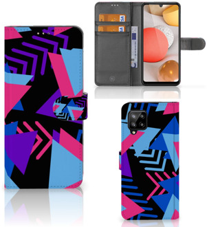 B2Ctelecom Telefoonhoesje Samsung Galaxy A42 5G Wallet Book Case Design Funky Triangle