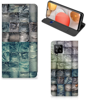 B2Ctelecom Telefoonhoesje Samsung Galaxy A42 Bookcover Spijkerbroeken