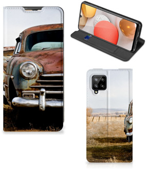 B2Ctelecom Telefoonhoesje Samsung Galaxy A42 Bookcover Vintage Auto