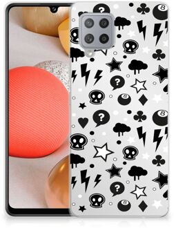 B2Ctelecom Telefoonhoesje Samsung Galaxy A42 Silicone Back Cover Silver Punk