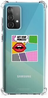 B2Ctelecom Telefoonhoesje  Samsung Galaxy A52 4G/5G Anti Shock Bumper Case met transparante rand Popart Princess