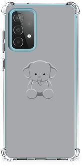 B2Ctelecom Telefoonhoesje  Samsung Galaxy A52 4G/5G TPU Case met transparante rand Baby Olifant