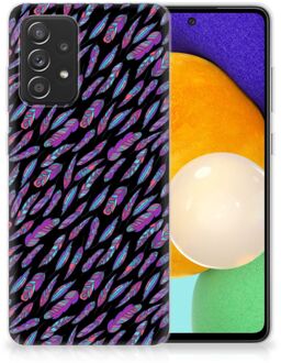 B2Ctelecom Telefoonhoesje Samsung Galaxy A52 (5G/4G) Backcover Soft Siliconen Hoesje Feathers Color