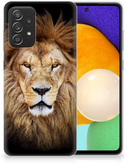 B2Ctelecom Telefoonhoesje Samsung Galaxy A52 (5G/4G) Hippe Hoesjes Customize Super als Vaderdag Cadeau Leeuw