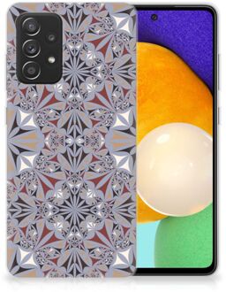 B2Ctelecom Telefoonhoesje Samsung Galaxy A52 (5G/4G) Hoesje Flower Tiles