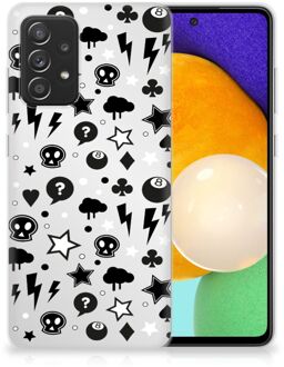 B2Ctelecom Telefoonhoesje Samsung Galaxy A52 (5G/4G) Silicone Back Cover Silver Punk