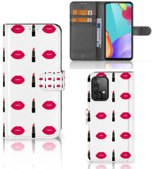 B2Ctelecom Telefoonhoesje Samsung Galaxy A52 Beschermhoes Lipstick Kiss