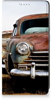 B2Ctelecom Telefoonhoesje Samsung Galaxy A52 Bookcover Vintage Auto