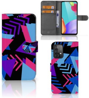 B2Ctelecom Telefoonhoesje Samsung Galaxy A52 Wallet Book Case Design Funky Triangle