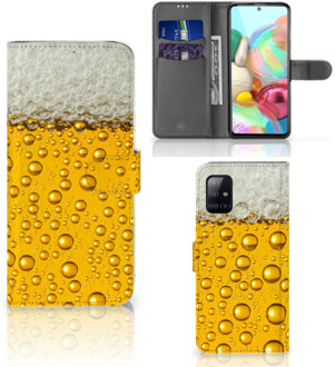 B2Ctelecom Telefoonhoesje Samsung Galaxy A71 Flip Cover Valentijn Cadeautje hem Bier