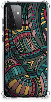 B2Ctelecom Telefoonhoesje  Samsung Galaxy A72 4G/5G Telefoon Hoesje met transparante rand Aztec