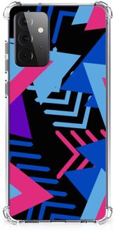 B2Ctelecom Telefoonhoesje  Samsung Galaxy A72 4G/5G TPU Case met transparante rand Funky Triangle