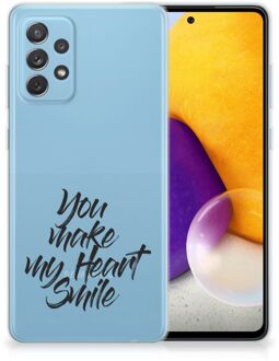 B2Ctelecom Telefoonhoesje Samsung Galaxy A72 Backcover Soft Siliconen Hoesje Heart Smile