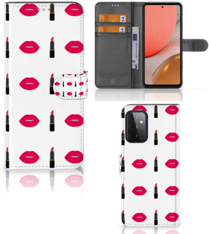 B2Ctelecom Telefoonhoesje Samsung Galaxy A72 Beschermhoes Lipstick Kiss