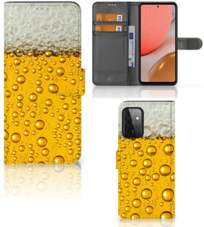 B2Ctelecom Telefoonhoesje Samsung Galaxy A72 Flip Cover Valentijn Cadeautje hem Bier