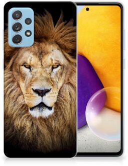 B2Ctelecom Telefoonhoesje Samsung Galaxy A72 Hippe Hoesjes Customize Super als Vaderdag Cadeau Leeuw