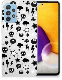 B2Ctelecom Telefoonhoesje Samsung Galaxy A72 Silicone Back Cover Silver Punk