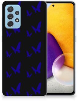 B2Ctelecom Telefoonhoesje Samsung Galaxy A72 TPU Silicone Hoesje Vlinder Patroon