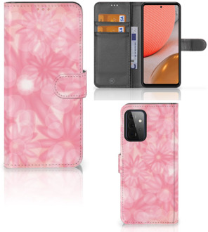 B2Ctelecom Telefoonhoesje Samsung Galaxy A72 Wallet Book Case Spring Flowers