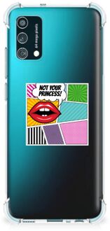 B2Ctelecom Telefoonhoesje  Samsung Galaxy M02s | A02s Anti Shock Bumper Case met transparante rand Popart Princess