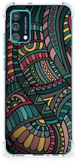 B2Ctelecom Telefoonhoesje  Samsung Galaxy M02s | A02s Telefoon Hoesje met transparante rand Aztec