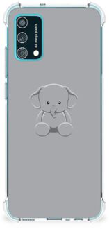 B2Ctelecom Telefoonhoesje  Samsung Galaxy M02s | A02s TPU Case met transparante rand Baby Olifant