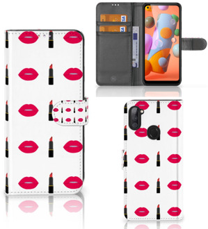 B2Ctelecom Telefoonhoesje Samsung Galaxy M11 | A11 Beschermhoes Lipstick Kiss