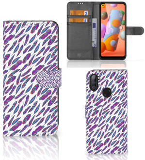 B2Ctelecom Telefoonhoesje Samsung Galaxy M11 | A11 Flip Cover Feathers Color