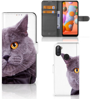 B2Ctelecom Telefoonhoesje Samsung Galaxy M11 | A11 Flipcover Case Kat