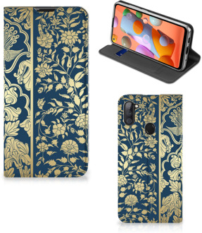 B2Ctelecom Telefoonhoesje Samsung Galaxy M11 | A11 Foto hoesje Golden Flowers