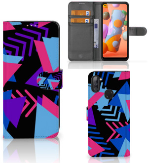 B2Ctelecom Telefoonhoesje Samsung Galaxy M11 | A11 Wallet Book Case Design Funky Triangle